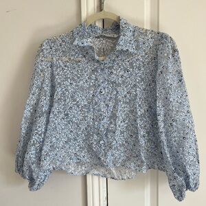 Zara cropped blouse